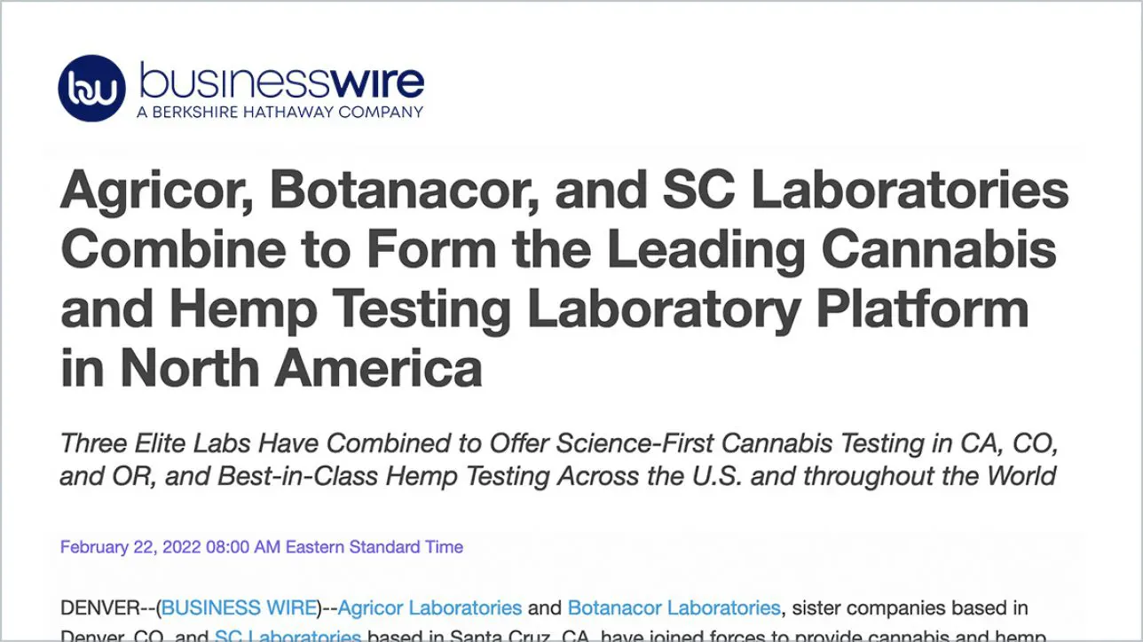 Agricor, Botanacor, SC Laboratories Merge to Form Leading Lab Network